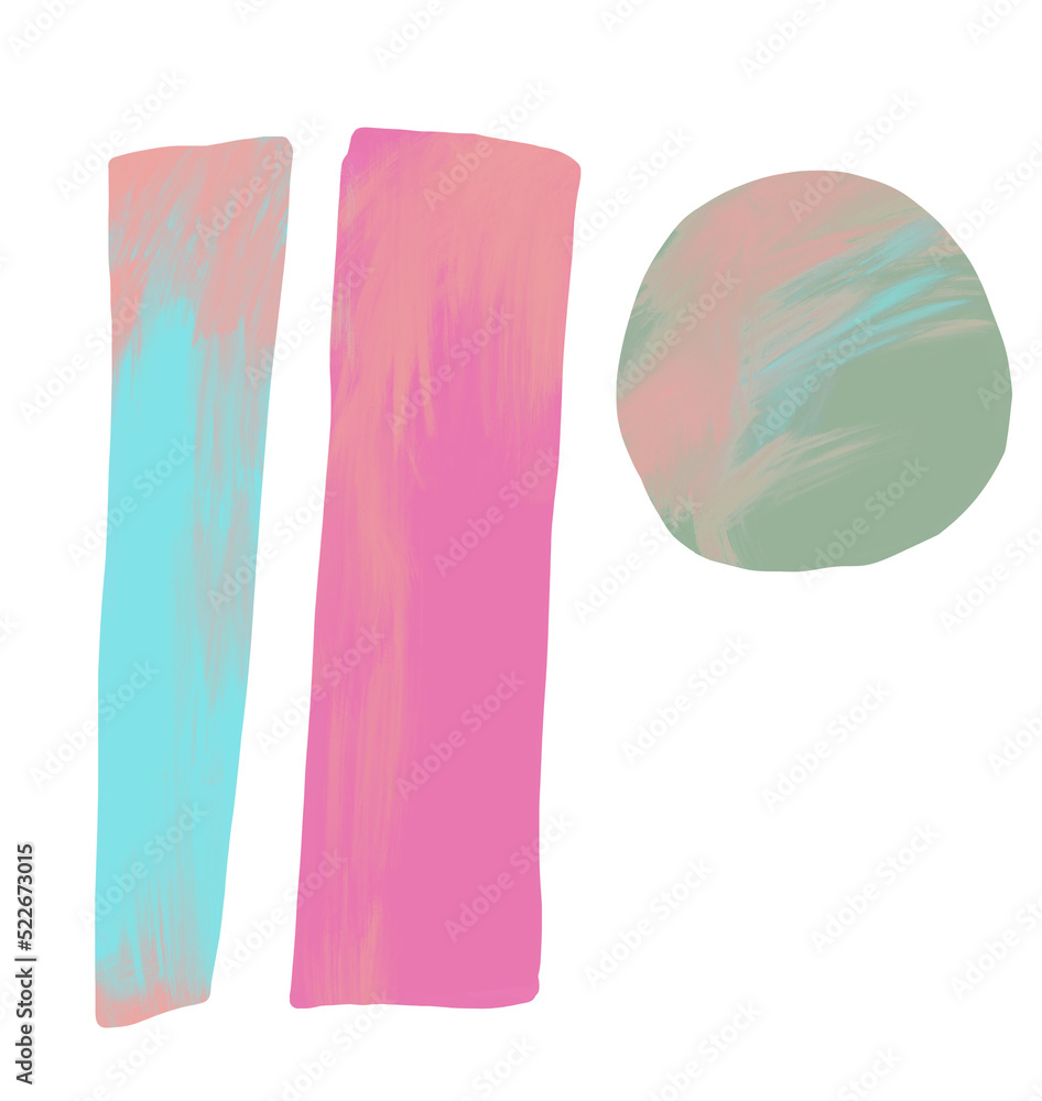 Boho free form shape with oil painting texture pastel color illustration Boho free form shape with oil painting texture pastel color illustration