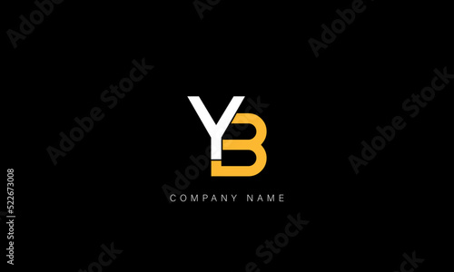 BY, YB Abstract Letters Logo Monogram
