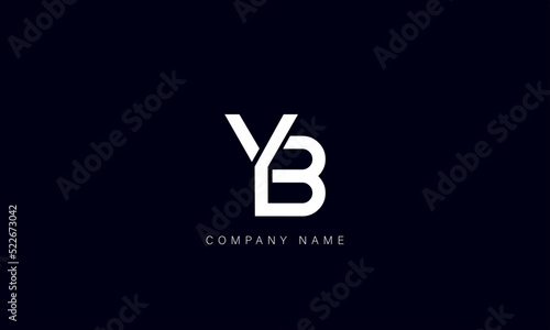 BY, YB Abstract Letters Logo Monogram