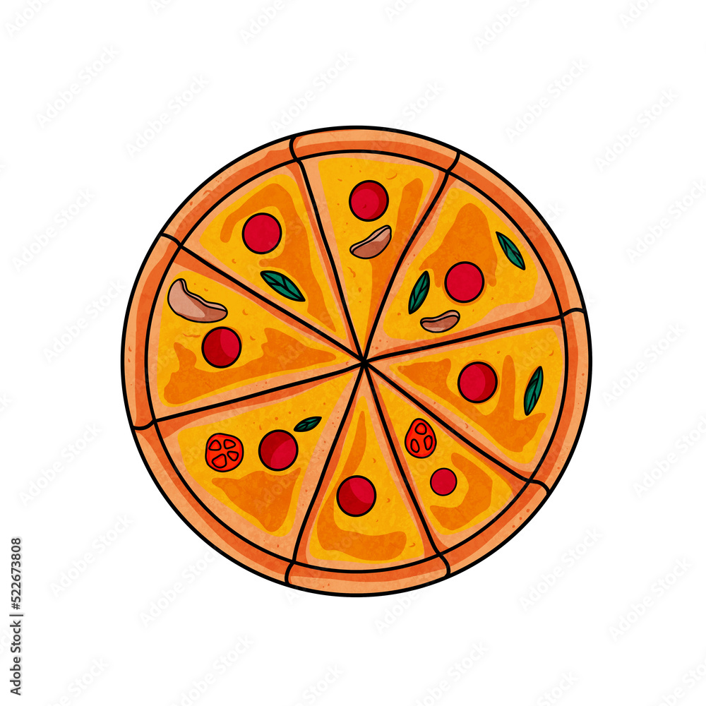 pizza cartoon illustration pizza cartoon illustration