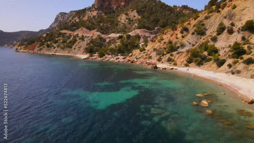 Ses Boques beach in Ibiza, Spain Ses Boques beach in Ibiza, Spain