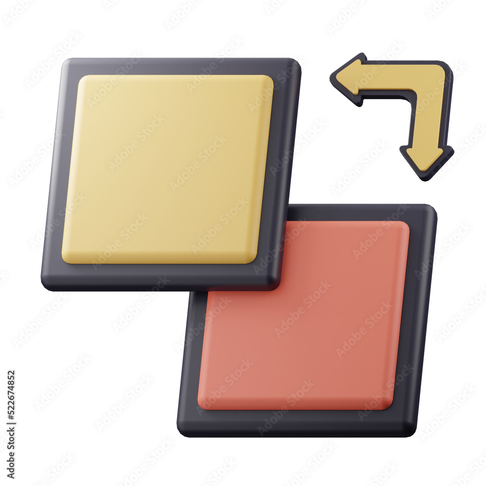 color layers 3d illustration color layers 3d illustration