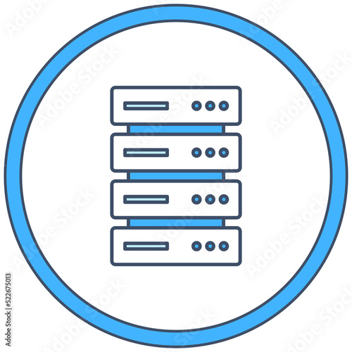 server database sign icon on white