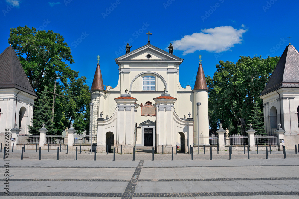 Minor Basilica of the Assumption of the Blessed Virgin Mary and Saints Peter, Paul, Andrew and Catherine. Wegrow, Masovian Voivodeship, Poland.
