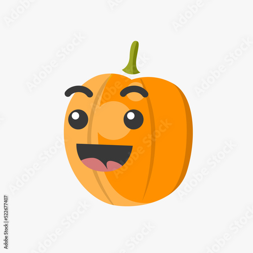 Wallpaper Mural Illustration vector graphic of cute smlie pumpkin character Torontodigital.ca