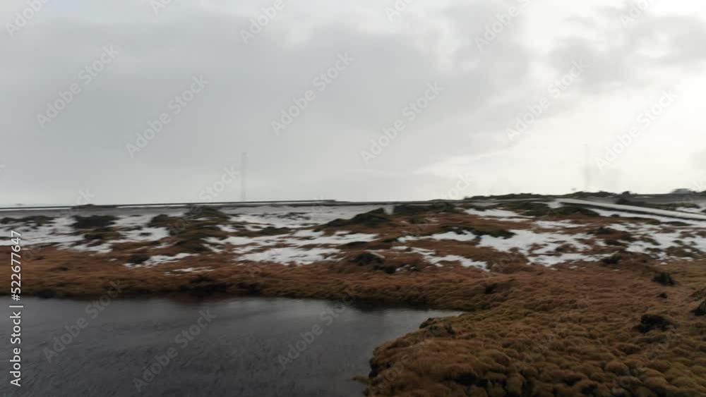 Drone shot for the coast in Iceland Drone shot for the coast in Iceland