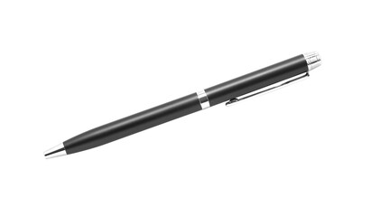 Black metal pen cutout, png file.