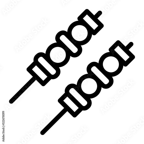 brochette line icon