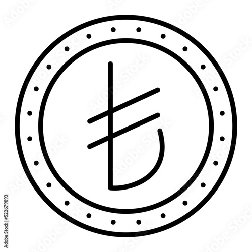 Turkish Lira Line Icon