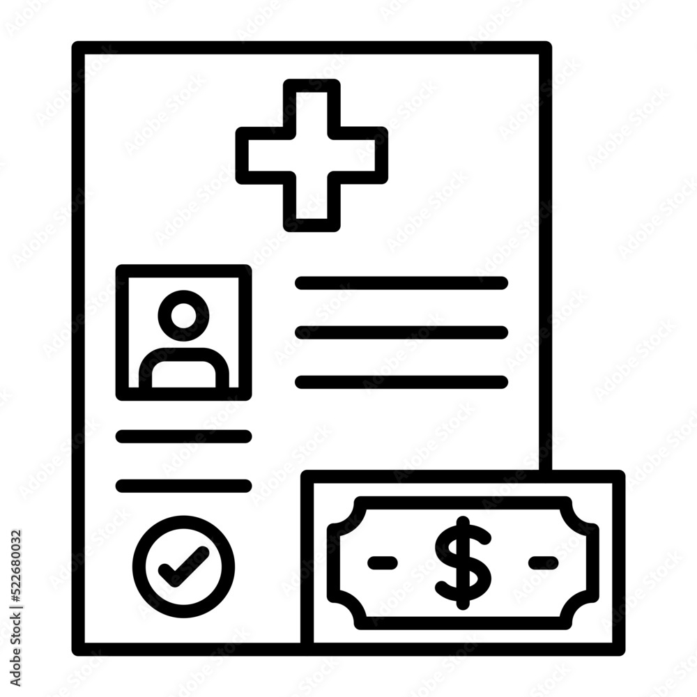 Obraz premium Insurance Line Icon