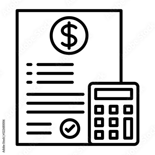 Accounting Line Icon