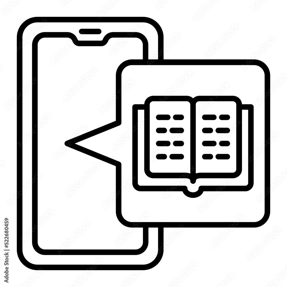 Ebook Line Icon Ebook Line Icon