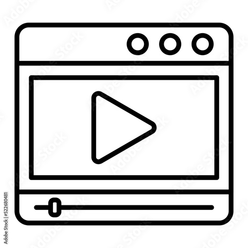 Video Line Icon