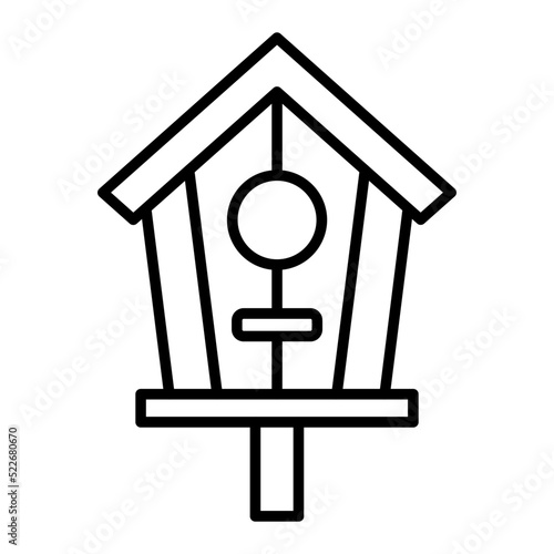 Bird House Line Icon