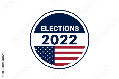 US, USA, american election, voting sign. 2022 midterm election.