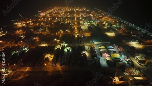 South China Oceangate Container Terminal at night photo