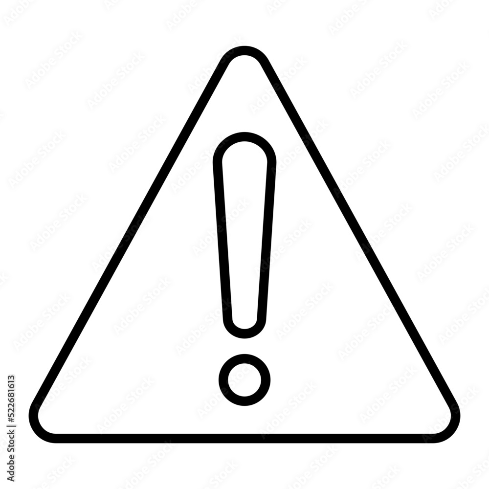 Warning Line Icon Warning Line Icon