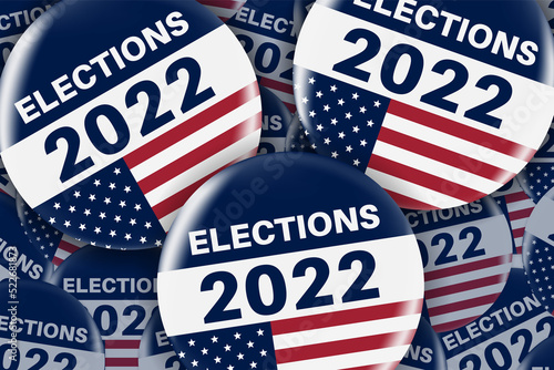 Tableau sur toile US, USA, american election, voting sign. 2022 midterm election.