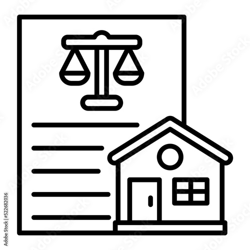 Property Law Line Icon