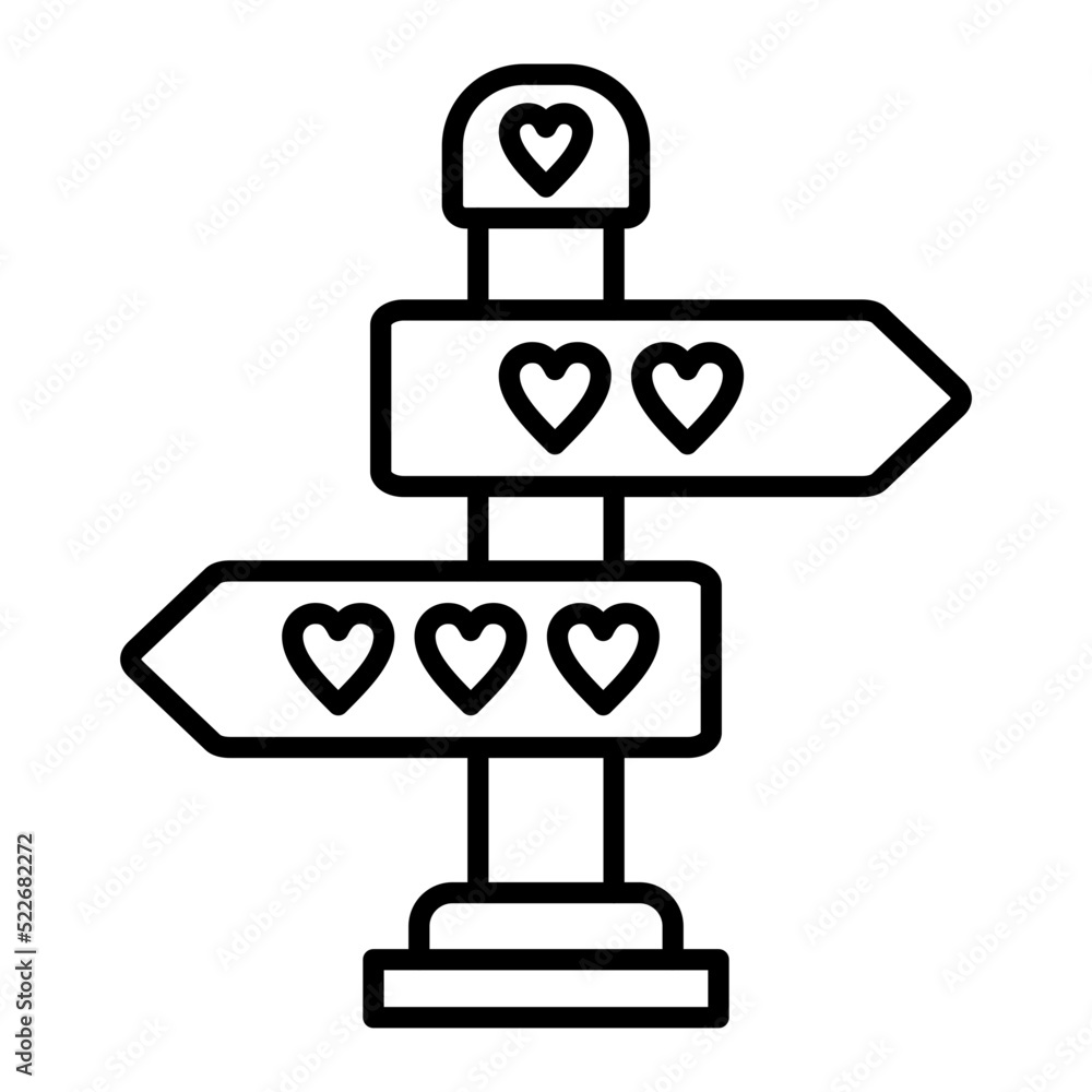 Directions Line Icon Directions Line Icon