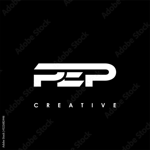 Bild auf Leinwand PEP Letter Initial Logo Design Template Vector Illustration