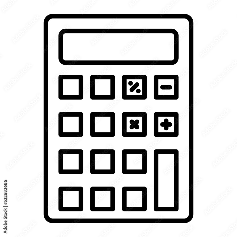 Calculator Line Icon Calculator Line Icon