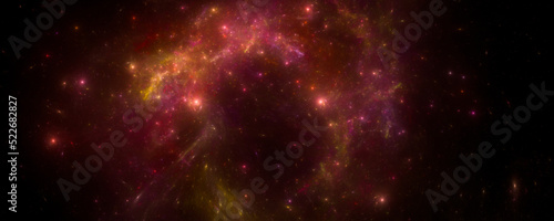 Fototapeta Naklejka Na Ścianę i Meble -  Banner Star field background . Starry outer space background texture . Colorful Starry Night Sky Outer Space background. 3D illustration
