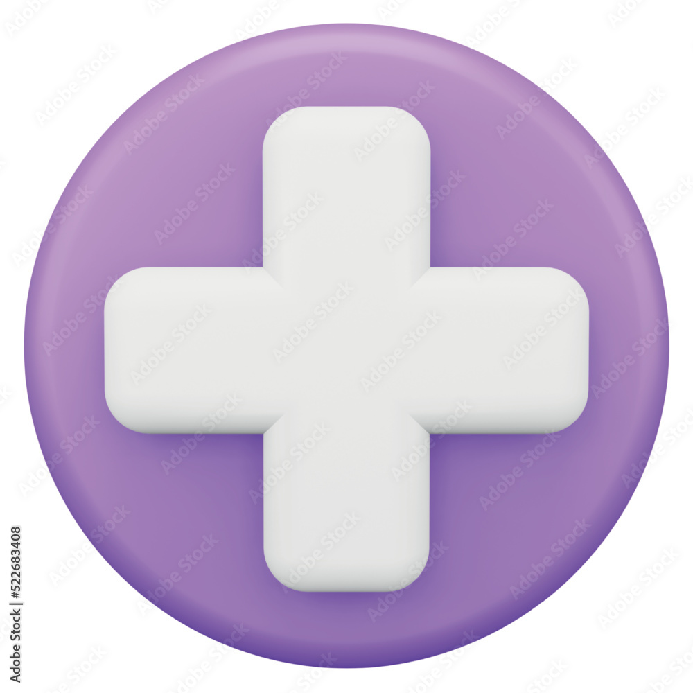 Obraz premium Cross 3D rendering isometric icon.