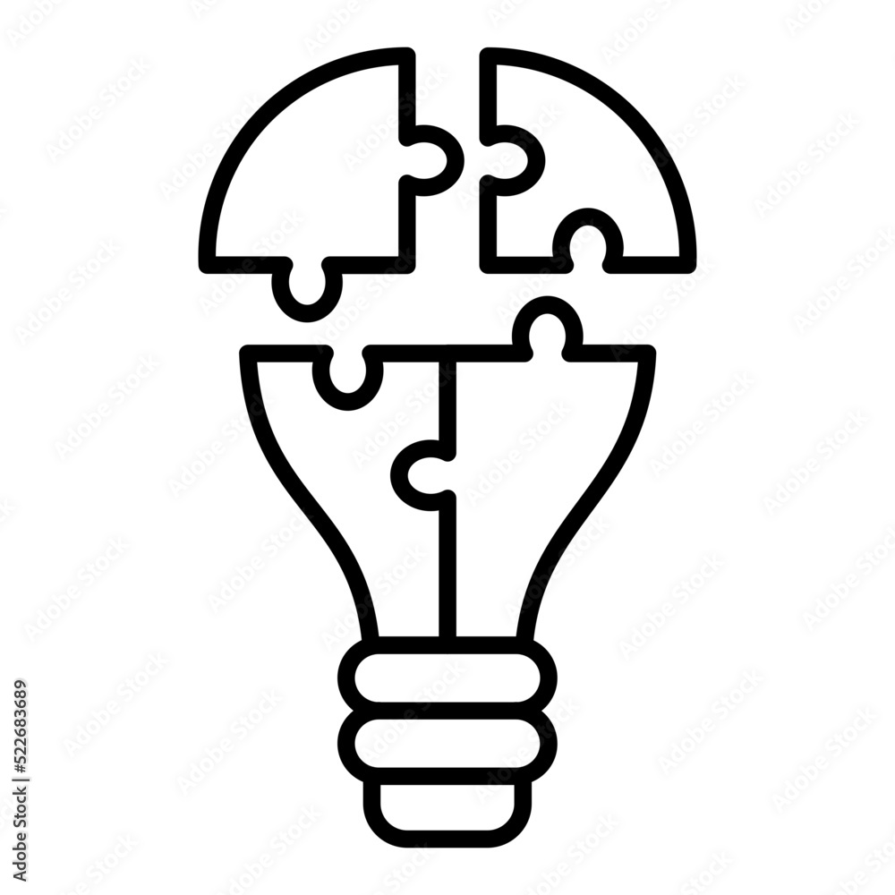 Puzzle Line Icon Puzzle Line Icon