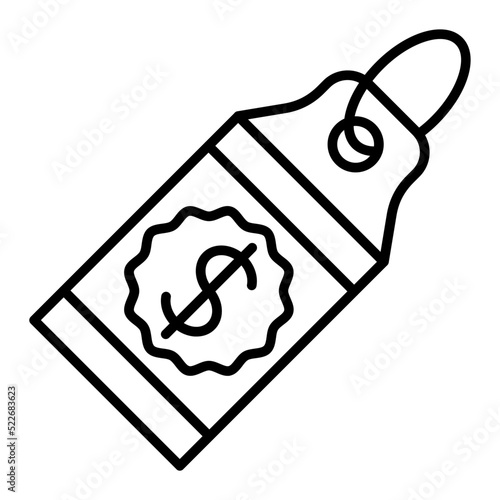 Price Tag Line Icon
