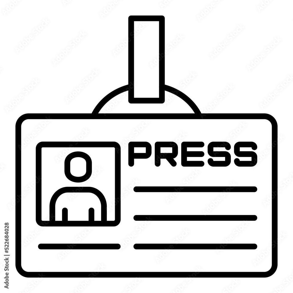 Id Card Line Icon Id Card Line Icon