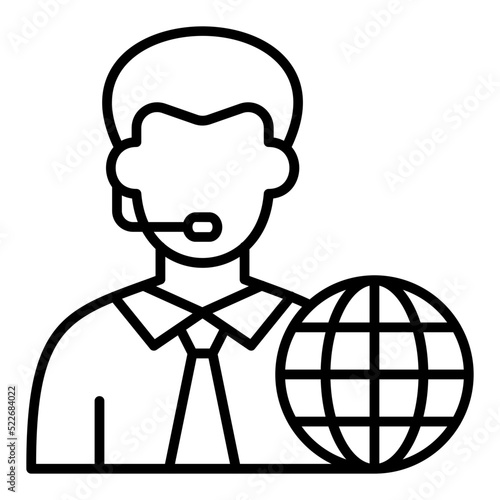 News Reporter Line Icon