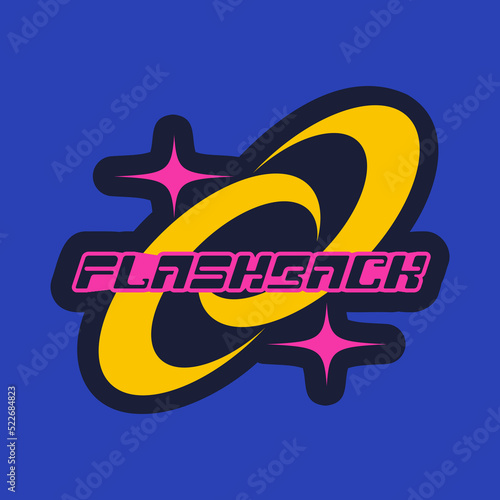 Vector sticker with text inspired by popular Y2k Aesthetic
