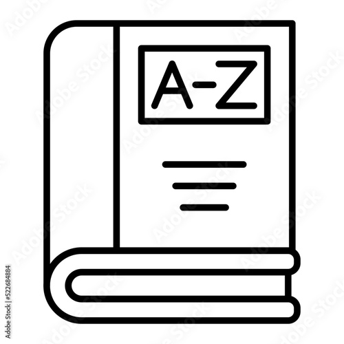 Dictionary Line Icon