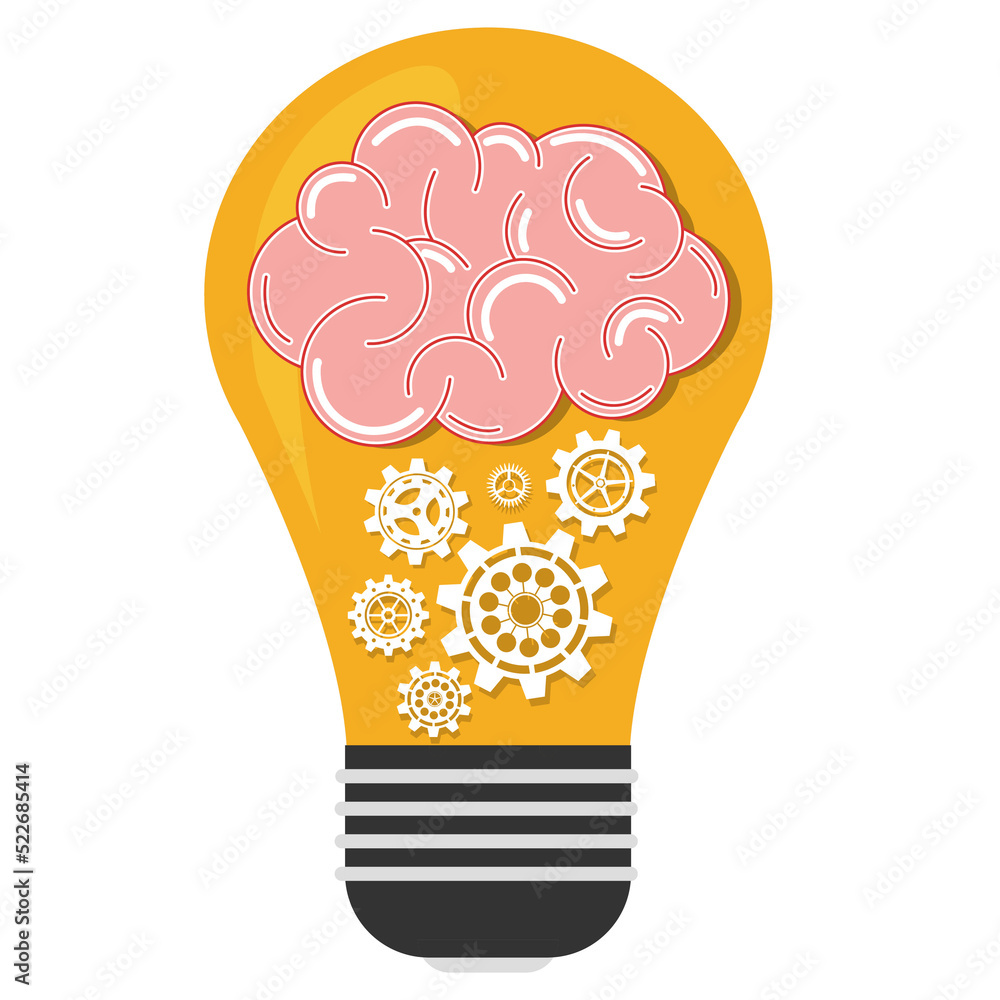 light bulb with gears and cogs working together light bulb with gears and cogs working together