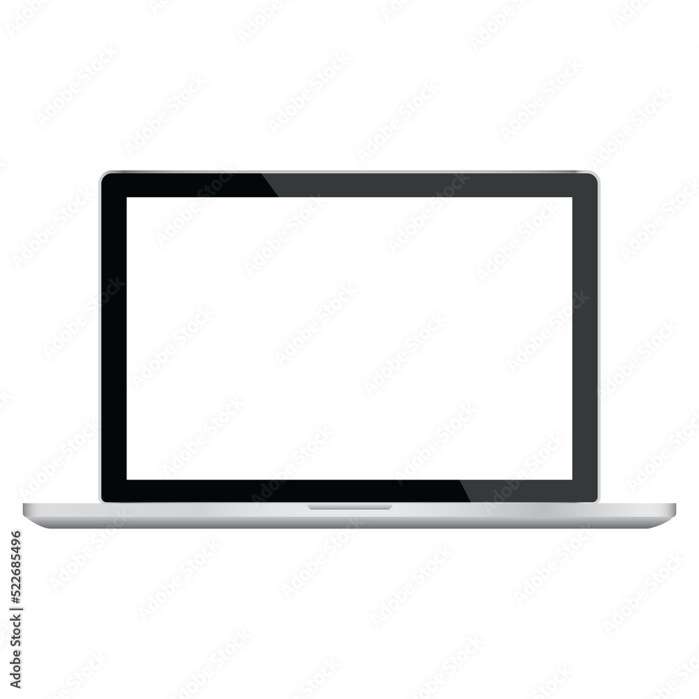 Modern glossy laptop isolated on white. Modern glossy laptop isolated on white.