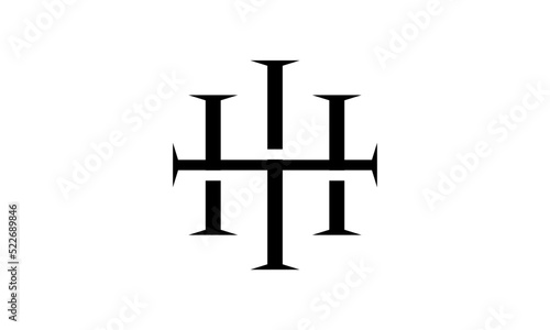 initial letter HH monogram icon logo vector design template concept