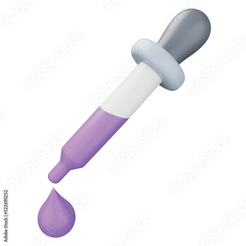 Dropper 3D rendering isometric icon.