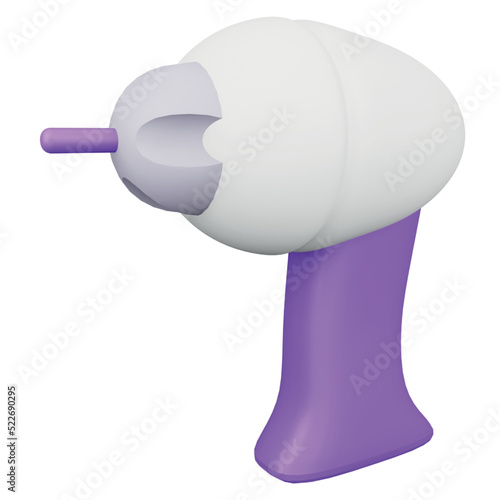 Ear cleaner 3D rendering isometric icon.