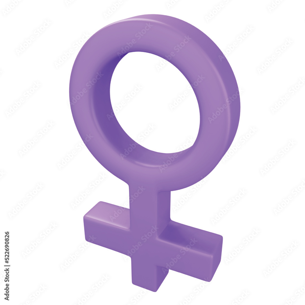 Female 3D rendering isometric icon. Female 3D rendering isometric icon.