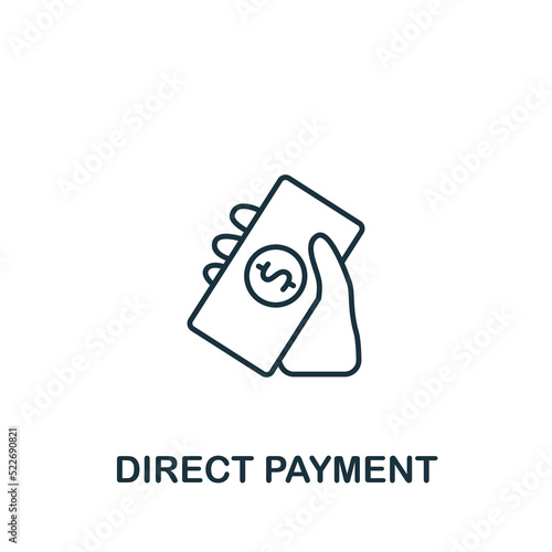 Direct Payment icon. Monochrome simple Fintech Industry icon for templates, web design and infographics