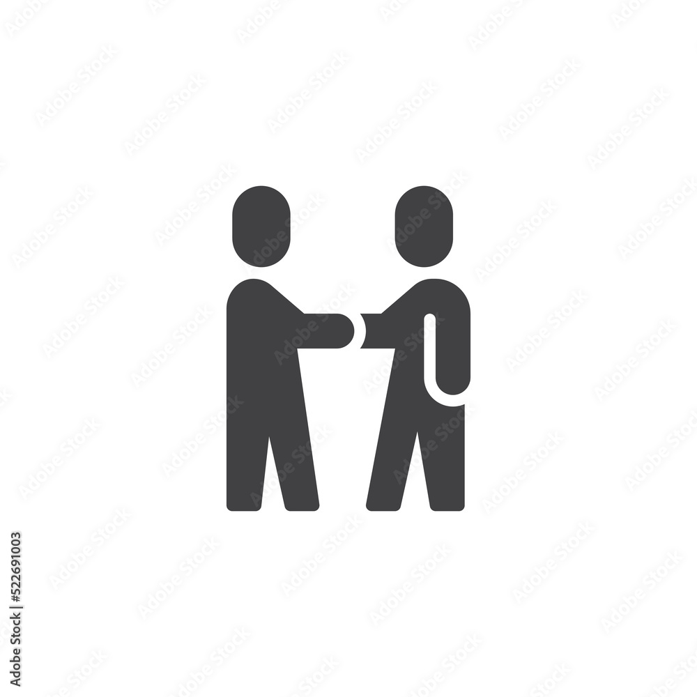 Partnership handshake vector icon