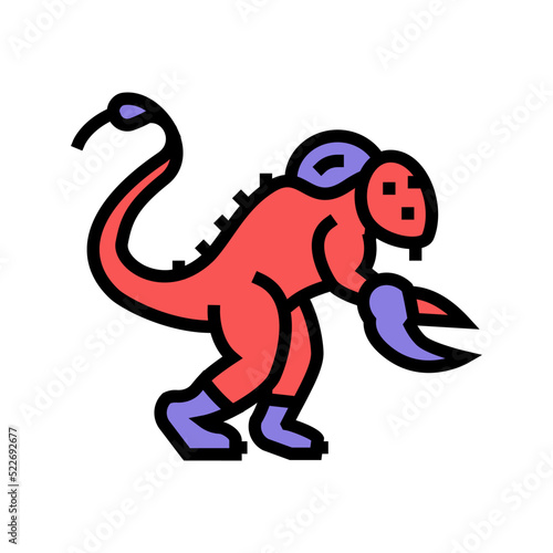 poisonous monster color icon vector. poisonous monster sign. isolated symbol illustration