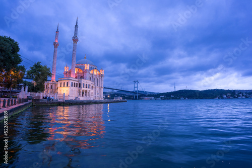 view of ortakoy mosque photo