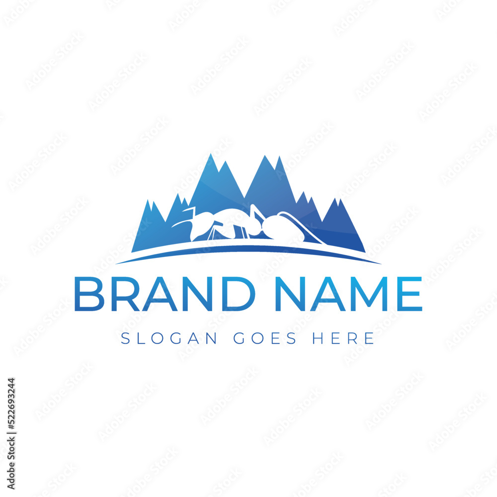 Corporate Logo Design with Ant and Mountain