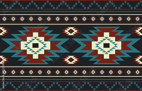 Tribal, ethnic, geometric patterns, seamless. Printed fabric, printing, fabric printing, India