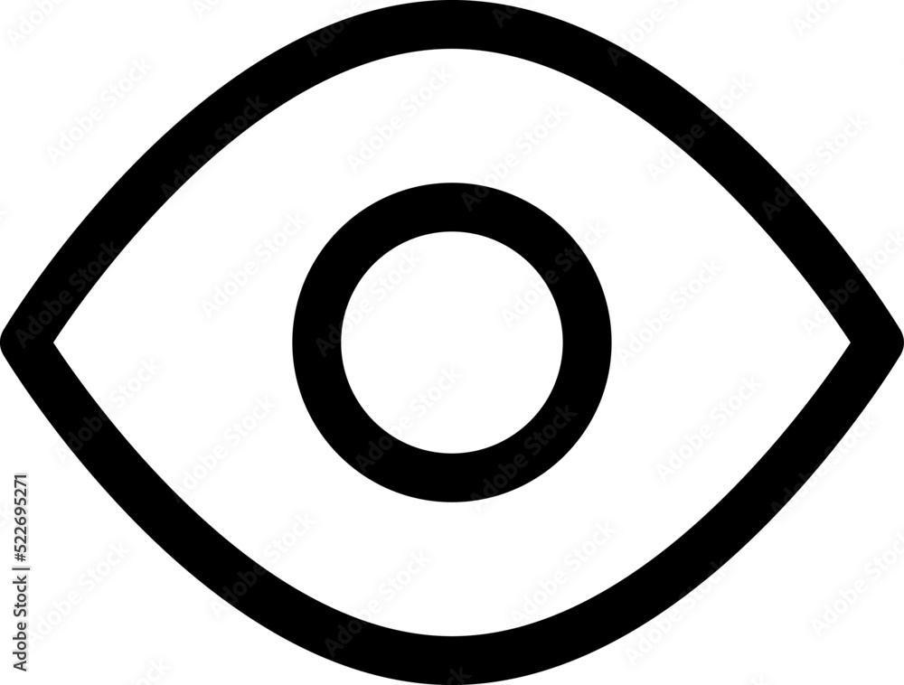 eye icon vector image or sign. eye icon vector image or sign.