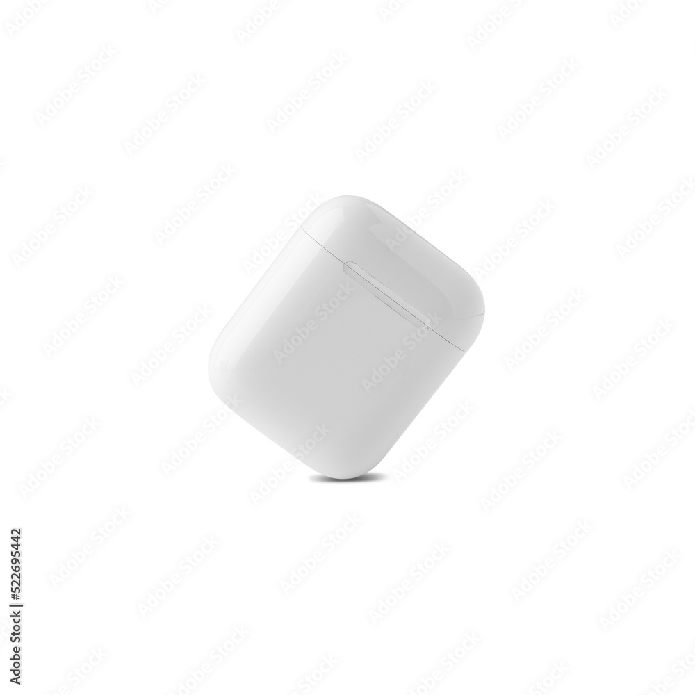 Wireless earbuds case mockup cutout, Png file. Wireless earbuds case mockup cutout, Png file.