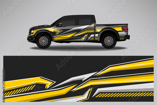 Car decal wrap livery design. Graphic abstract line racing background Vector design for vehicle  race car  rally  adventure livery camouflage.