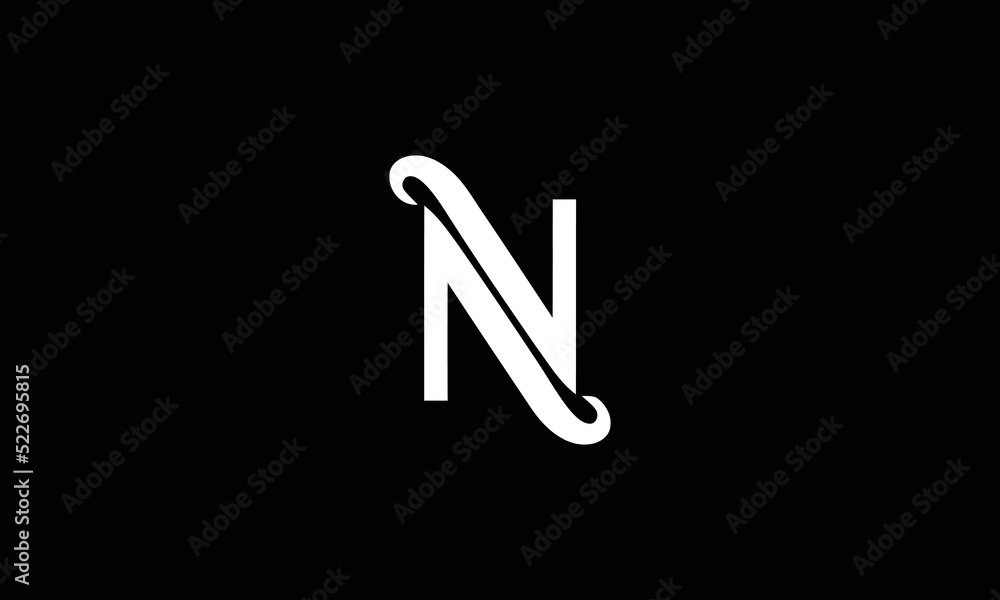 Alphabet letters Initials Monogram logo NN, N logo Alphabet letters Initials Monogram logo NN, N logo